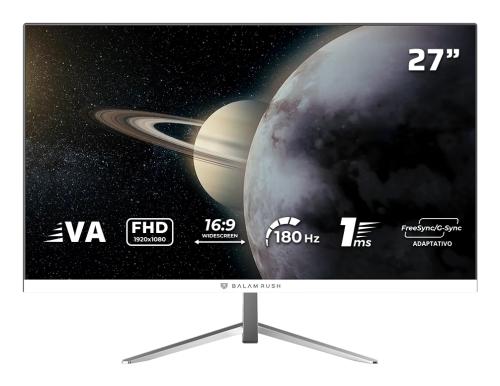 Monitor Gaming plano 27 Pulgadas 180hz: TITÁN MTG27Y Balam Rush FreeSync/G-Sync Adaptativo -