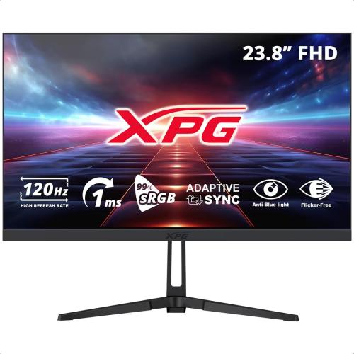 Monitor Gaming XPG 24 Pulgadas 120Hz RIFT R24F2. Resolución: 1920×1080(FHD). Respuesta: 1ms(MPRT) - Puertos: HDMI 2.0x1, Display 1.2 x1. Negro RIFT R24F2-BK