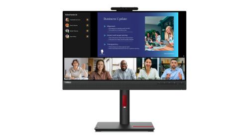 Monitor Lenovo ThinkVision T24v-30 - Pantalla IPS FHD de 23, 8 Pulgadas(1920 x 1080), 1xHDMI1.4, 1x DP 1.2, 1xVGA, Cámara, Garantía 3 años con fabricante
