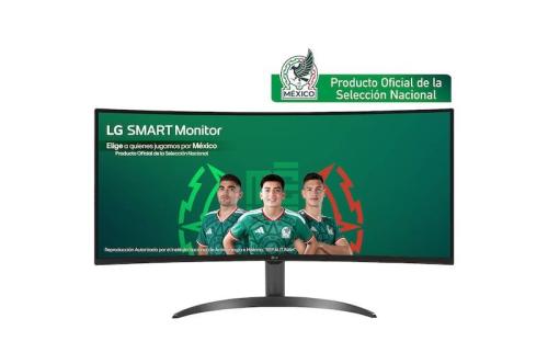Monitor marca LG 34 modelo - 34SR60QC-B, Monitor LG Smart 34” 21:9 Curvo WQHD (3440x1440) con webOS