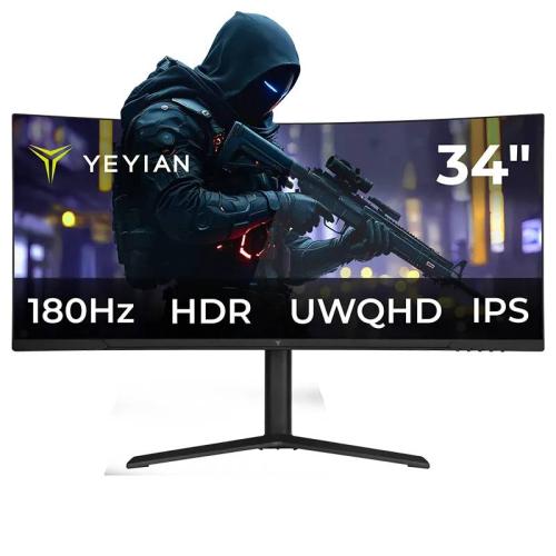 Monitor Curvo de 34 Pulgadas Yeyian resolución UWQHD (3440 x 1440) -