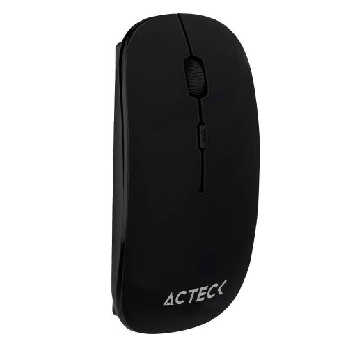 Mouse ACTECK Inalámbrico 2.4 GHZ 1600 DPI 3 LVLS WINDOWS-LINUX-MAC OS SLIM Negro OPTIMIZE MI240 -