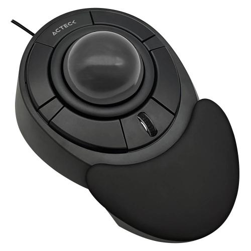 Mouse Alámbrico TrackBall  Virtuos ART X MI787 Elite Series Conexión USB-A - 4 Botones + Sscroll, Color Negro. AC-939584