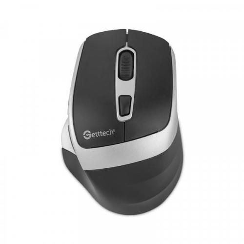 GETTTECH MOUSE INALAMBRICO PARA OFIC 6D - 725F, ILUMINACION RGB CUSTOM, 7200 DPI, 5 BOTONES 1 SCROLL, CONECTIVIDAD DUAL, NEGRO PLATA  GGM-STDBW-01-SL