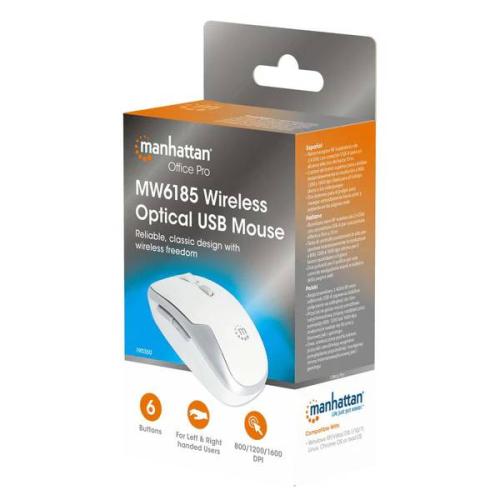 190350 MOUSE OPTICO INALAMBRICO BLANCO. -