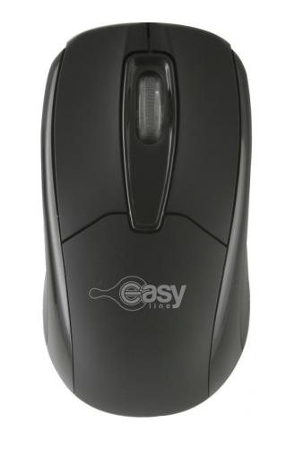 Mouse Easy Line EASY LINE - Negro, USB, 1000 DPI