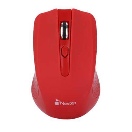 Mouse Nextep Inalámbrico NE-411 USB Color Rojo 1600 dpi Batería Incluidas 4 botones utiliza 2 baterías AAA Interfaz Micro-nodo USB Windows / IOS -