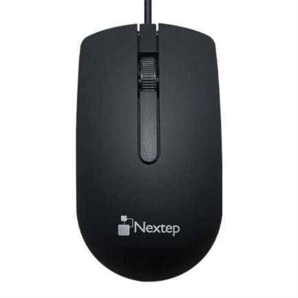 Mouse Nextep NE-414  Alámbrico  1000 dpi  Color Negro 3 Botones USB Windows / IOS -