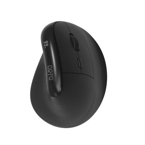 Mouse inalámbrico OCTO OCM001-BKP Bluetooth + 2.4G Modo Dual con Pantalla donde muestra su porcentaje de batería de carga. DPI: 800-1000-1600 -