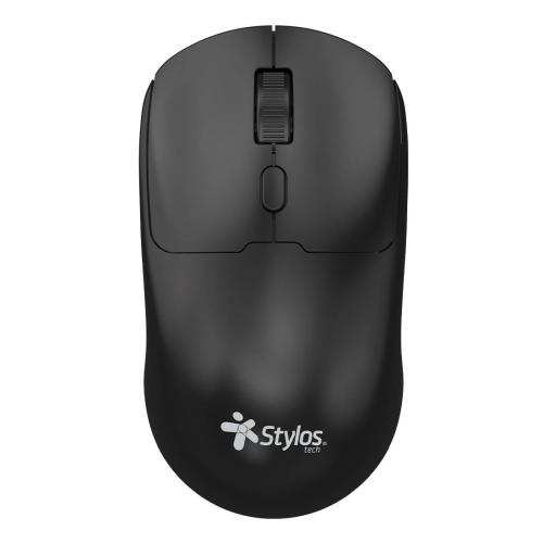 Mouse Inalámbrico Recargable Stylos STPMOI7B 1 - 600 Dpi 3 Niveles 4 Botones Conexión USB Nano 2.4Ghz Negro