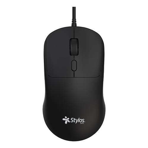 Mouse Alambrico Stylos 1 - 600 DPI Conexion USB 1.15m Negro. STPMOA8B