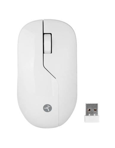 Mouse Inalámbrico ARMOR  Recargable TECHZONE color Blanco - 1200 DPI, 3 Botones.