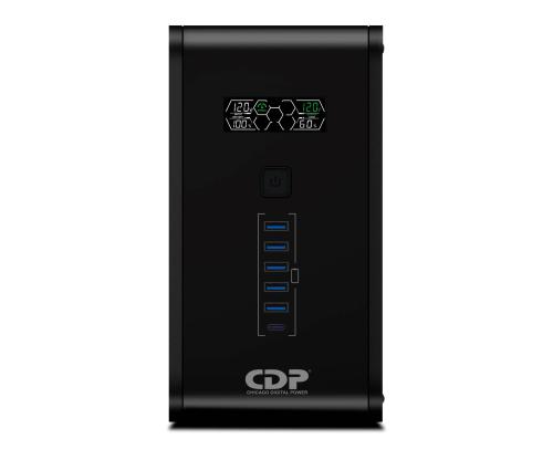 No-Break CDP R-SMART751 750VA/375W UPS Interactiva AVR 10 Salidas - 560 Joules, Proteccion RJ45, LCD, software 120 Vac