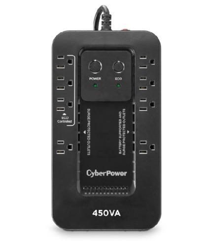 No Break Cyberpower EC450G 450VA / 260W - Standby, Gabinete Compacto, 8 × NEMA 5-15R
