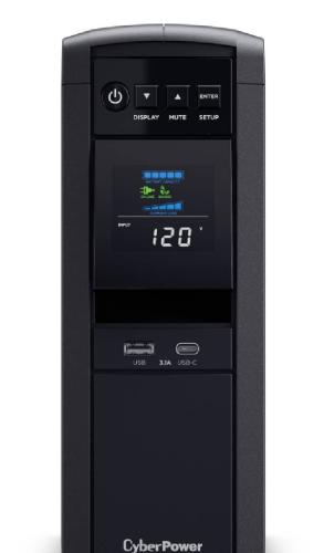 No-Break CyberPower CP1500PFCLCD - 1500 VA, 1000 W, 8 h, Negro