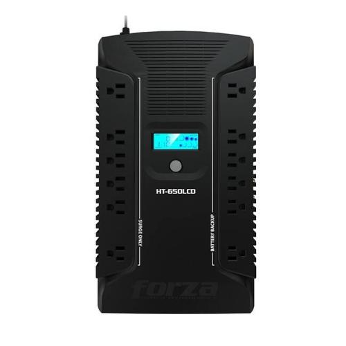 Nobreak FORZA HT-650LCD 650VA/390W - 120V Interactivo Onda senoidal simulada NEMA 5-15P 12xNEMA 5-15R USB