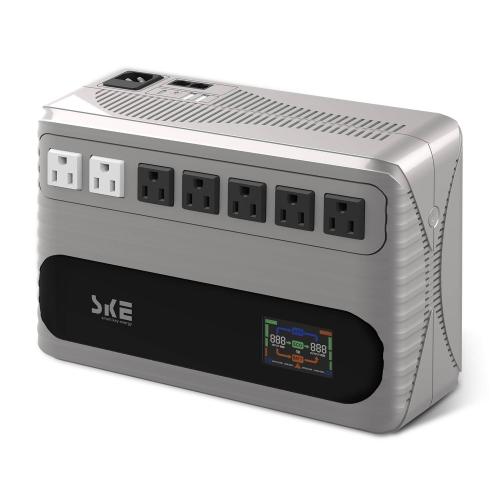 No Break Interactivo SKE Energy GF1000 1000va/600w - Color Plata y Negro, Voltaje de Entrada y Salida 120V