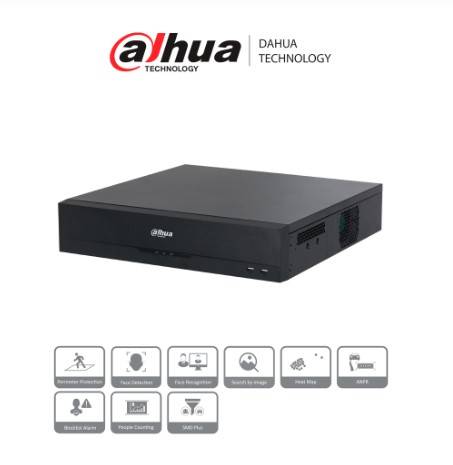 DAHUA DHI-NVR5864-16P-EI NVR 64CH IP 4K   Acupick 16CH PoE - RAID 0/1/5/6/10, 384 Mbps IA avanzada detección y reconocimiento de rostros, SMD+ 8 canales