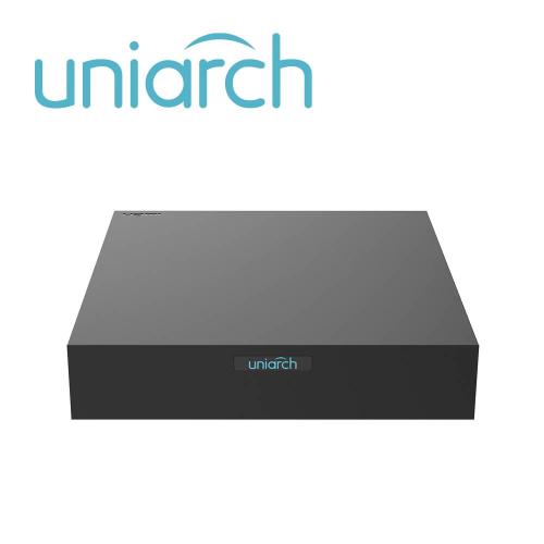 NVR 4 Canales Uniarch (NVR-104S3-P4-ECO) 6MP / 4ch PoE / Capacidad 1 Disco Duro hasta 6TB Total / PoE 100 mts /  Ultra 265 / Analíticas SI -