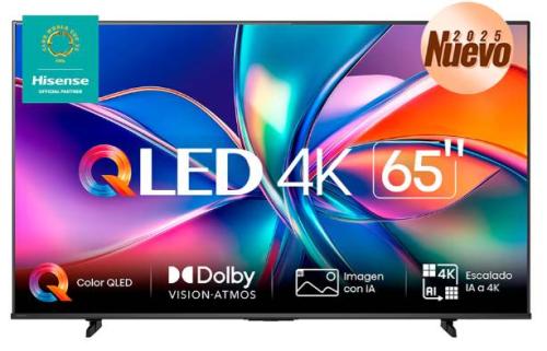 Televisor Hisense 65QD6QV - 65 pulgadas, QLED, QUANTUM DOT, 4K UHD, 3840 x 2160 Pixeles, VIDAA SMART TV
