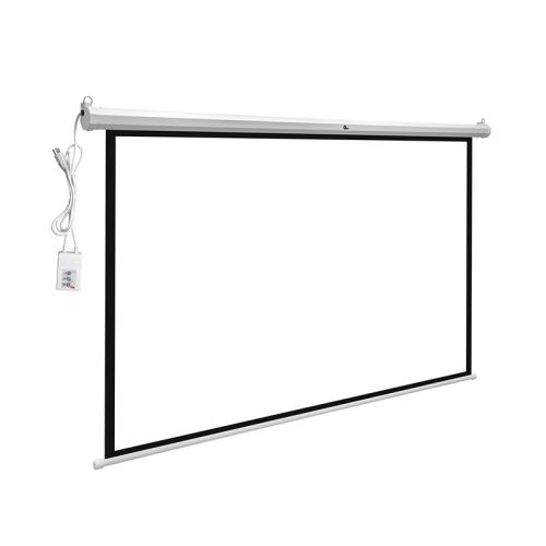 QIAN PANTALLA DE PROYECCION ELECTRICA DE 100 PULGADAS PVC - MATE, ANGULO DE 160 GRADOS FORMATO 1:1, MOTOR CON CABLE, INTERRUPTOR INTEGRADO, MOD. QXS-1E100