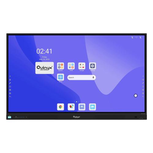 Pantalla Interactiva Touch 50 puntos táctiles - QUINYX QTX-TE-QS1-98, 98 resolución 4k, Android 14, 8+128 Gb