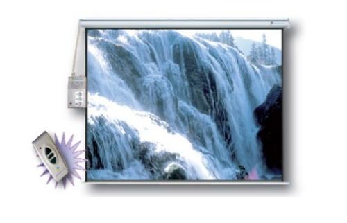 Pantalla de Proyección SCREENS MSE244 - 136 pulgadas, Eléctrica, Color blanco
