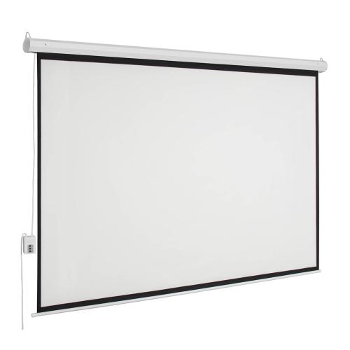 Pantalla de Proyección Eléctrica de Colgar MSE-500 - MULTIMEDIA SCREEN, 5.00x5.00m. 278 pulgadas diagonales. Incluye C.R. Inalámbrico  y alámbrico