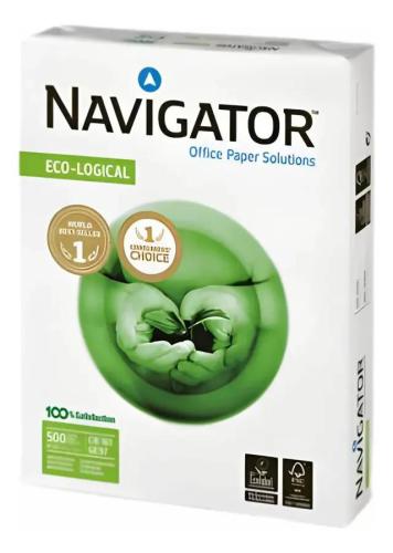 Papel  Bond Navigator 802839500207 Tamaño Carta con 10 resmas  de 500 hojas de 70 gramos y blancura de 96 -
