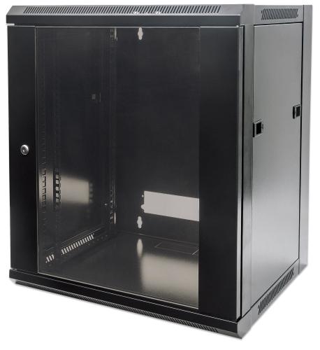 Gabinete de red mural de 19 - 12U, FlatPack, 60Kg, 570x450, INTELLINET 711869