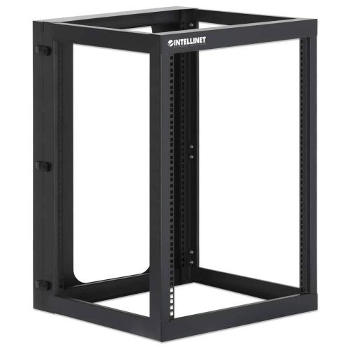 Rack abierto de 19 Mural - 4 postes (doble), 15U, Ensamblado, Abatible, 604mm de profundidad, 40Kg, INTELLINET 716055
