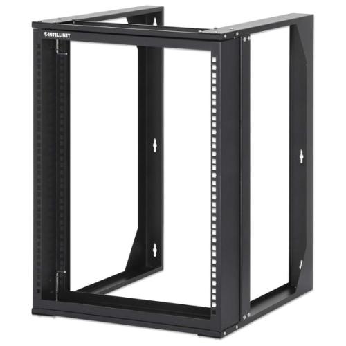 Rack abierto de 19 Mural - 2 postes, 12U, Flatpack, Abatible, 450mm de profundidad, 30Kg, INTELLINET 716192