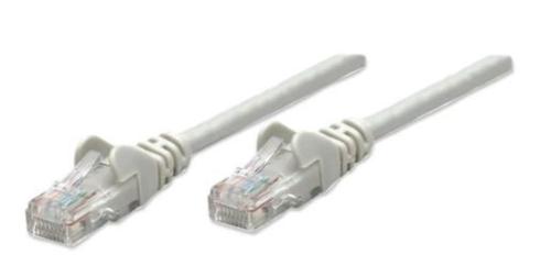 Cable de red UTP - Cat5e, 3m (10ft), 100  Cobre, Contactos chapa de oro, Cable Patch Gris INTELLINET 319768