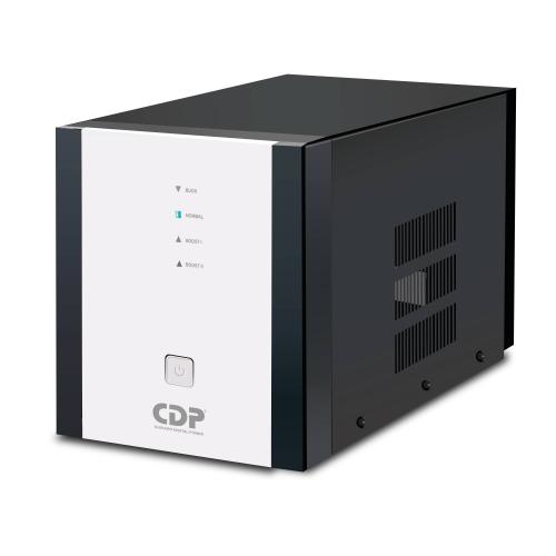 Regulador de Voltaje CDP R-AVR5008 5000VA/2500W AVR Linea Blanca - 8 Salidas, 525 julios, Sistema de retardo de encendido, Protección Coaxial, 120 Vac