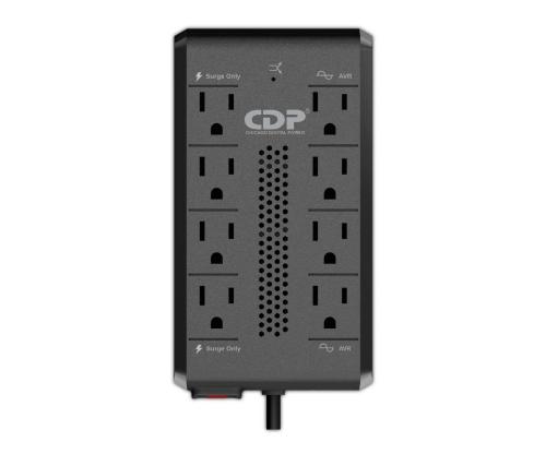 REGULADOR DE VOLTAJE CDP RAVR1408 1410VA/700W AVR - 8 Salidas, 175 Julios, 120 Vac