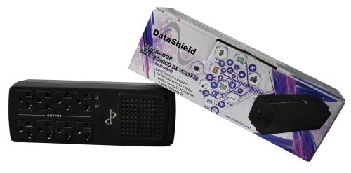 Regulador DATASHIELD RAD2000 - 8, Negro, Hogar y Oficina, 2000 VA, 1000 W