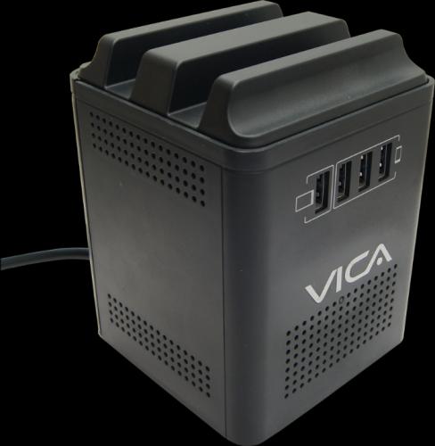 Regulador voltaje y centro de carga - CONNECT 800 800VA/400W, Rango de voltaje 94/150VCA 5A 60Hz, 4 tomas protegidas, 4 Puertos USB, indicadores LED