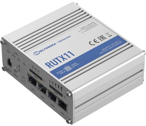 TELTONIKA Router 4G LTE Wi-Fi Industrial CAT 6 (2 Slots Sim) con 3 puertos LAN y 1 Puerto WAN configurable -