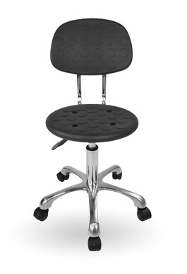 SILLA DE TRABAJO MÓVIL GIRATORIA NEGRA - 406429, BROBOTIX