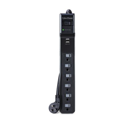 Supresor de Picos CyberPower P604URC1 - 500 J, 6