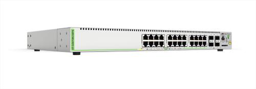Switch ALLIED TELESIS PoE+ Administrable CentreCOM GS970M - Capa 3 de 24 Puertos 10/100/1000 Mbps + 4 SFP Gigabit, 370 W. AT-GS970M/28PS/10.