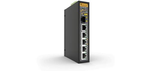 Switch ALLIED TELESIS Industrial PoE+ No-Administrable de 5 puertos 10/100/1000 Mbps (4 puertos son Poe+) + 1 puerto SFP - 90 W. AT-IS130-6GP-80.