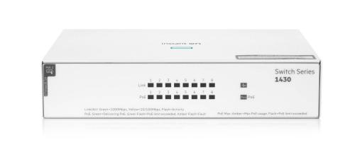 Switch HPE Instant On 1430 Gigabit Ethernet - 8 puertos PoE 64W Class4 Plug and Play (R8R46A)