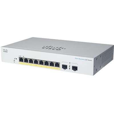 Switch  CISCO CBS220-8T-E-2G-NA - Blanco, 8 puertos