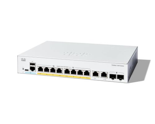 SWITCH CISCO CATALYST C1200-8FP-2G - montable en rack, equipo sustituto del CBS250-8FP-E-2G-NA