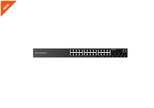 Switch Administrable Capa L2+ - 24 ptos Gigabit + 4 SFP, PoE hasta 360W de salida, compatible con GWN Cloud