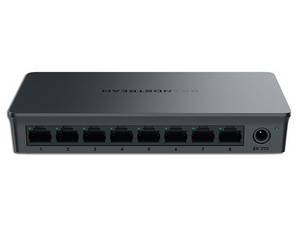 Switch No administrable - 8 puertos Gigabit con crossover automático MDI/MDIX, gabinete plástico para escritorio o pared.