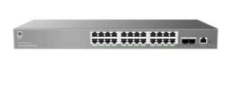 Switch Administrable Capa L2++ - 24 ptos Gigabit + 2 SFP, PoE hasta 250W de salida, compatible con GWN Cloud