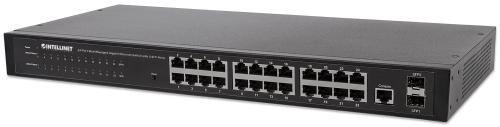 Switch INTELLINET 560917 - Negro, 24 puertos, 10/ 100/ 1000 Auto MDI-X
