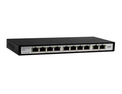 Switch PoE de 8 canales - Total power 120W, en modo CCTV puedes conectar cámaras IP hasta 250 mts
